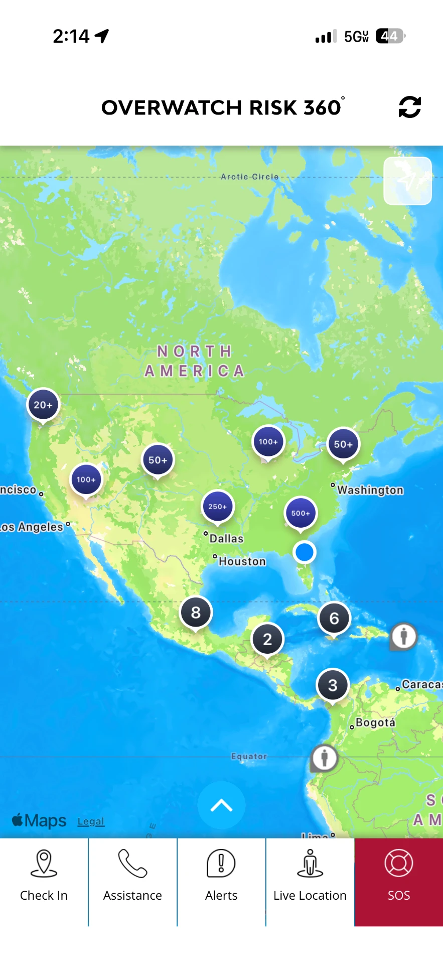 OR360 mobile application showing global awareness
